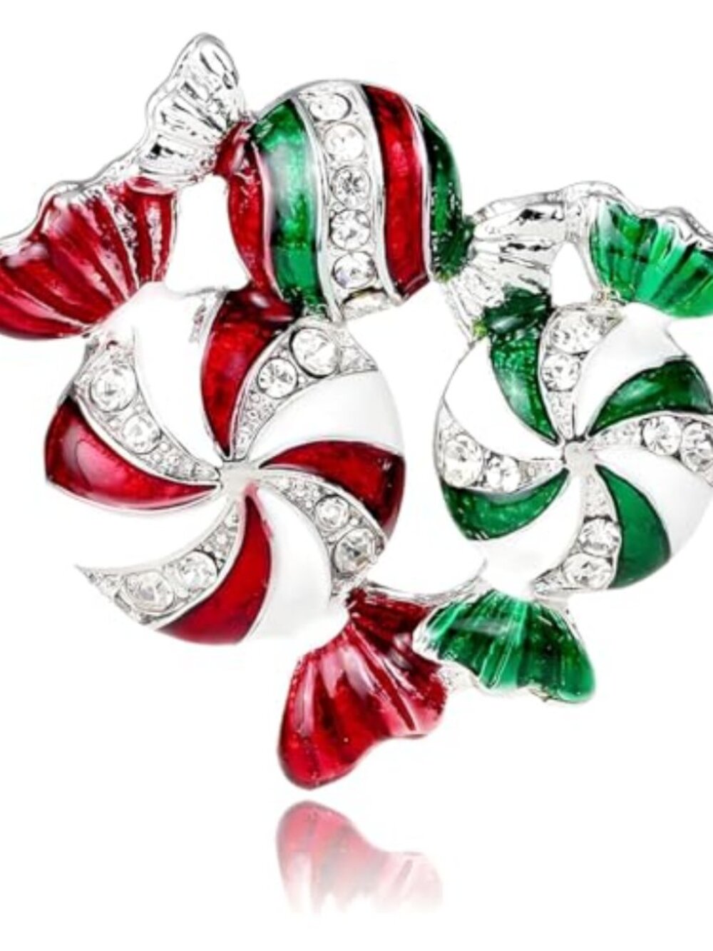Christmas Brooch Rhinestone Christmas Bells Brooch Cute Candy Brooch Stylish